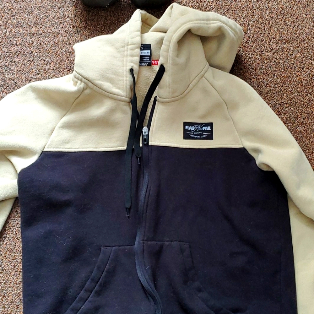 Flag Nor Fail Full Zip Hoodie sz small